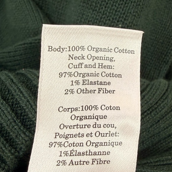 ✨ NWT Everlane The Cotton Honeycomb Square Crew Sweater in Green ✨ - Picture 5 of 6